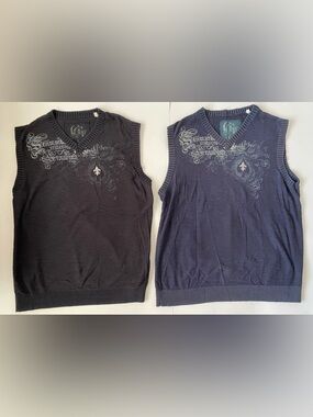 Lot of Two GUESS Men’s V-Neck Sweater Vests Size L